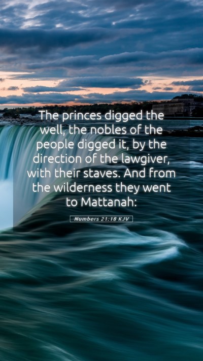 Picture 05 - Numbers 21:18 KJV Mobile Phone Wallpaper - The princes digged the well, the nobles of the - Mobile Bible Verse Wallpaper