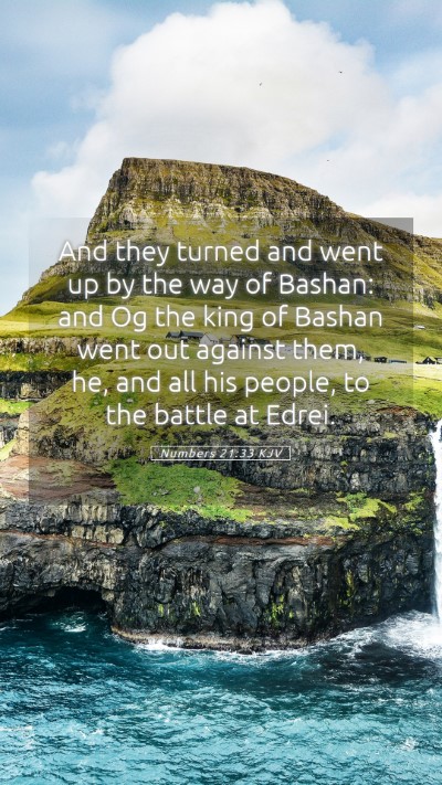 Picture 05 - Numbers 21:33 KJV Mobile Phone Wallpaper - And they turned and went up by the way of Bashan: - Mobile Bible Verse Wallpaper