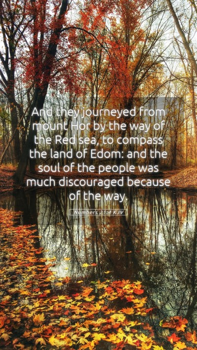 Picture 05 - Numbers 21:4 KJV Mobile Phone Wallpaper - And they journeyed from mount Hor by the way of - Mobile Bible Verse Wallpaper