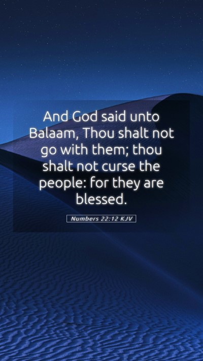 Picture 05 - Numbers 22:12 KJV Mobile Phone Wallpaper - And God said unto Balaam, Thou shalt not go with - Mobile Bible Verse Wallpaper
