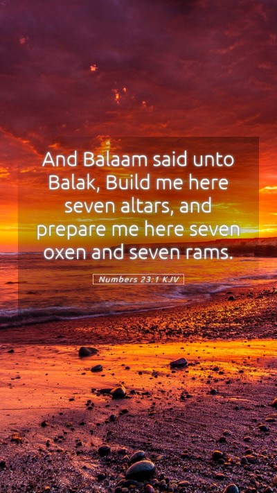 Picture 05 - Numbers 23:1 KJV Mobile Phone Wallpaper - And Balaam said unto Balak, Build me here seven - Mobile Bible Verse Wallpaper