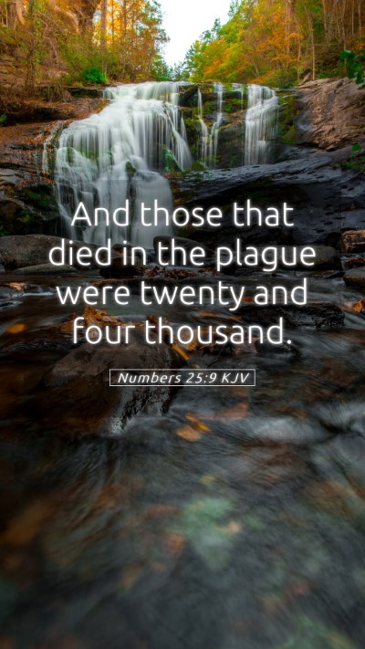 Picture 05 - Numbers 25:9 KJV Mobile Phone Wallpaper - And those that died in the plague were twenty and - Mobile Bible Verse Wallpaper