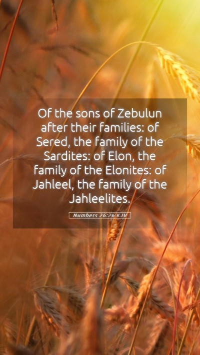 Picture 05 - Numbers 26:26 KJV Mobile Phone Wallpaper - Of the sons of Zebulun after their families: of - Mobile Bible Verse Wallpaper
