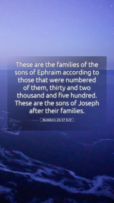 Picture 05 - Numbers 26:37 KJV Mobile Phone Wallpaper - These are the families of the sons of Ephraim - Mobile Bible Verse Wallpaper