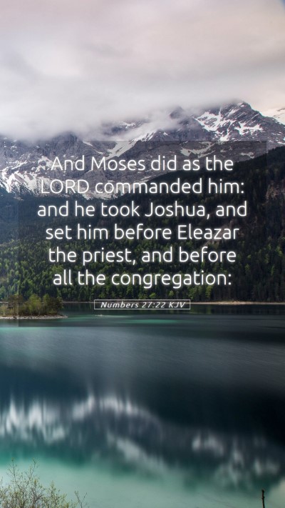 Picture 05 - Numbers 27:22 KJV Mobile Phone Wallpaper - And Moses did as the LORD commanded him: and he - Mobile Bible Verse Wallpaper