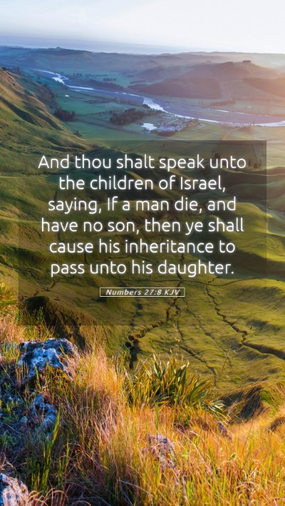 Picture 05 - Numbers 27:8 KJV Mobile Phone Wallpaper - And thou shalt speak unto the children of Israel, - Mobile Bible Verse Wallpaper