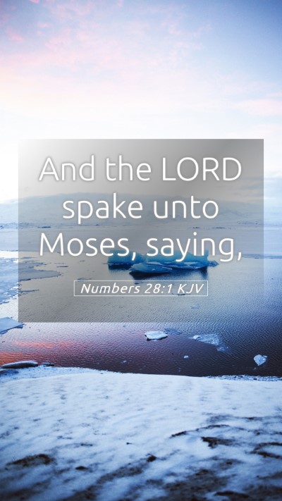 Picture 05 - Numbers 28:1 KJV Mobile Phone Wallpaper - And the LORD spake unto Moses, - Mobile Bible Verse Wallpaper