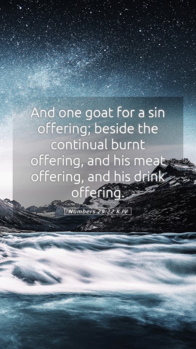 Picture 05 - Numbers 29:22 KJV Mobile Phone Wallpaper - And one goat for a sin offering; beside the - Mobile Bible Verse Wallpaper