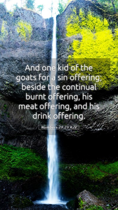 Picture 05 - Numbers 29:25 KJV Mobile Phone Wallpaper - And one kid of the goats for a sin offering; - Mobile Bible Verse Wallpaper