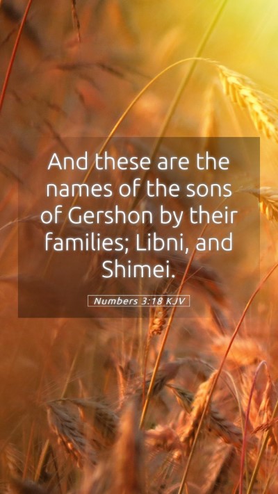 Picture 05 - Numbers 3:18 KJV Mobile Phone Wallpaper - And these are the names of the sons of Gershon by - Mobile Bible Verse Wallpaper