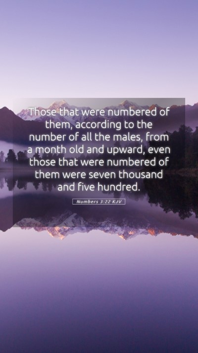 Picture 05 - Numbers 3:22 KJV Mobile Phone Wallpaper - Those that were numbered of them, according to - Mobile Bible Verse Wallpaper