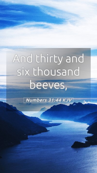Picture 05 - Numbers 31:44 KJV Mobile Phone Wallpaper - And thirty and six thousand - Mobile Bible Verse Wallpaper