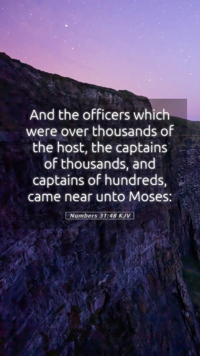Picture 05 - Numbers 31:48 KJV Mobile Phone Wallpaper - And the officers which were over thousands of the - Mobile Bible Verse Wallpaper
