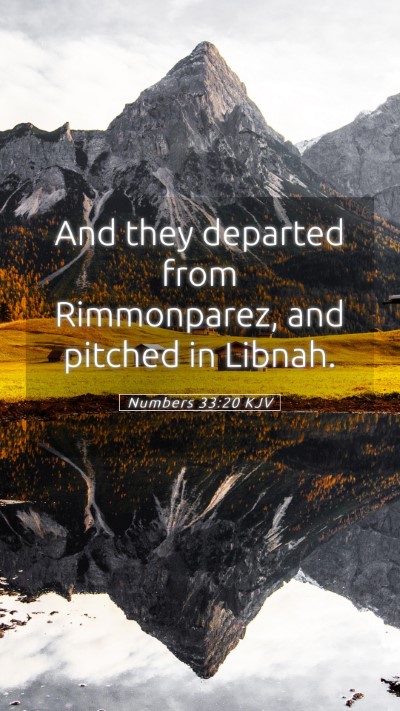 Picture 05 - Numbers 33:20 KJV Mobile Phone Wallpaper - And they departed from Rimmonparez, and pitched - Mobile Bible Verse Wallpaper
