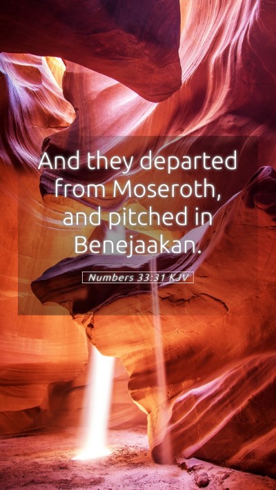 Picture 05 - Numbers 33:31 KJV Mobile Phone Wallpaper - And they departed from Moseroth, and pitched in - Mobile Bible Verse Wallpaper