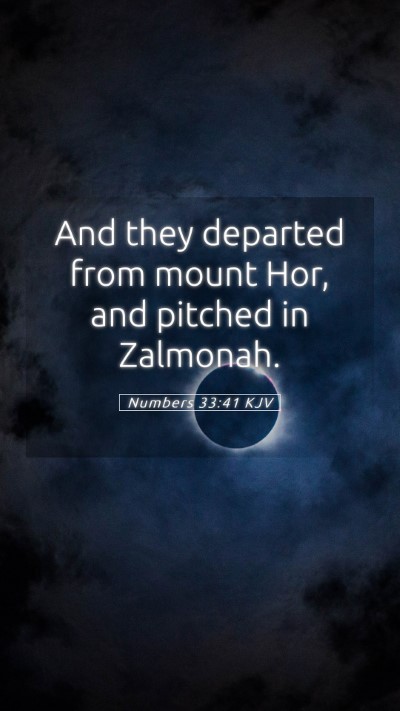 Picture 05 - Numbers 33:41 KJV Mobile Phone Wallpaper - And they departed from mount Hor, and pitched in - Mobile Bible Verse Wallpaper