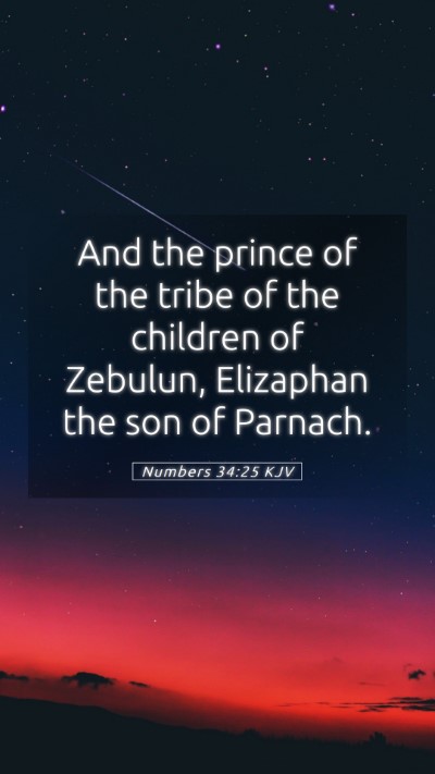 Picture 05 - Numbers 34:25 KJV Mobile Phone Wallpaper - And the prince of the tribe of the children of - Mobile Bible Verse Wallpaper
