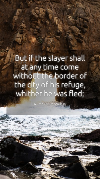 Picture 05 - Numbers 35:26 KJV Mobile Phone Wallpaper - But if the slayer shall at any time come without - Mobile Bible Verse Wallpaper
