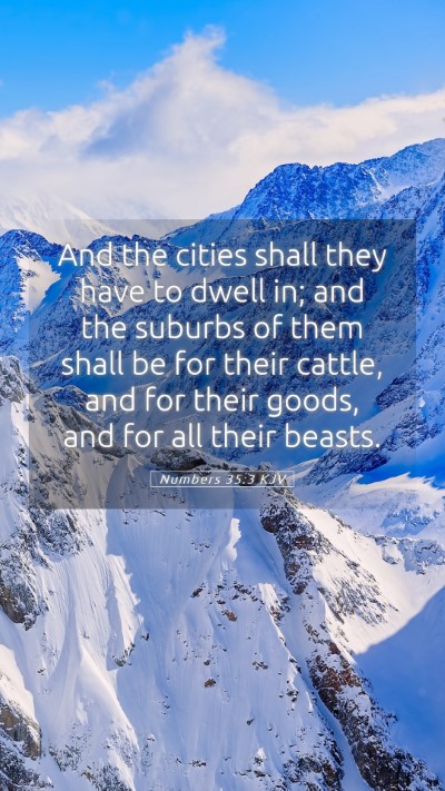 Picture 05 - Numbers 35:3 KJV Mobile Phone Wallpaper - And the cities shall they have to dwell in; and - Mobile Bible Verse Wallpaper