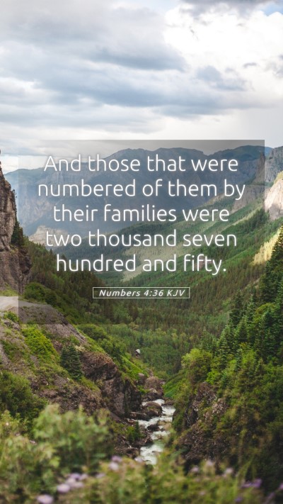 Picture 05 - Numbers 4:36 KJV Mobile Phone Wallpaper - And those that were numbered of them by their - Mobile Bible Verse Wallpaper