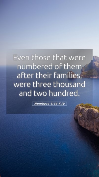 Picture 05 - Numbers 4:44 KJV Mobile Phone Wallpaper - Even those that were numbered of them after their - Mobile Bible Verse Wallpaper