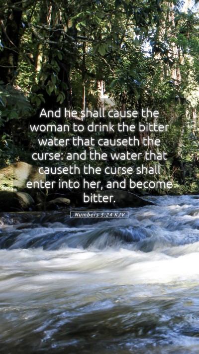 Picture 05 - Numbers 5:24 KJV Mobile Phone Wallpaper - And he shall cause the woman to drink the bitter - Mobile Bible Verse Wallpaper