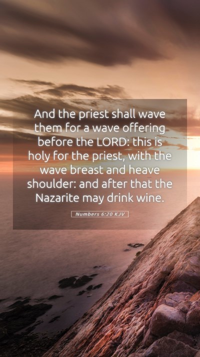 Picture 05 - Numbers 6:20 KJV Mobile Phone Wallpaper - And the priest shall wave them for a wave - Mobile Bible Verse Wallpaper