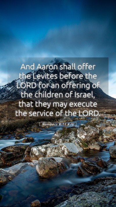 Picture 05 - Numbers 8:11 KJV Mobile Phone Wallpaper - And Aaron shall offer the Levites before the LORD - Mobile Bible Verse Wallpaper