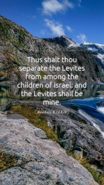 Picture 05 - Numbers 8:14 KJV Mobile Phone Wallpaper - Thus shalt thou separate the Levites from among - Mobile Bible Verse Wallpaper