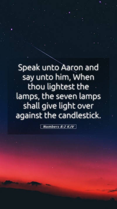 Picture 05 - Numbers 8:2 KJV Mobile Phone Wallpaper - Speak unto Aaron and say unto him, When thou - Mobile Bible Verse Wallpaper