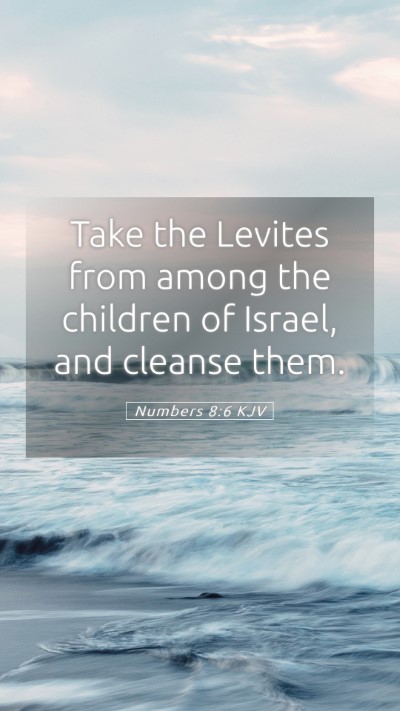 Picture 05 - Numbers 8:6 KJV Mobile Phone Wallpaper - Take the Levites from among the children of - Mobile Bible Verse Wallpaper
