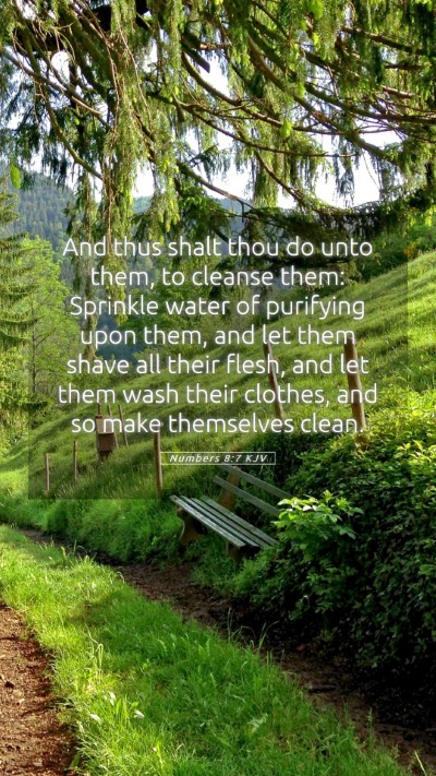 Picture 05 - Numbers 8:7 KJV Mobile Phone Wallpaper - And thus shalt thou do unto them, to cleanse - Mobile Bible Verse Wallpaper