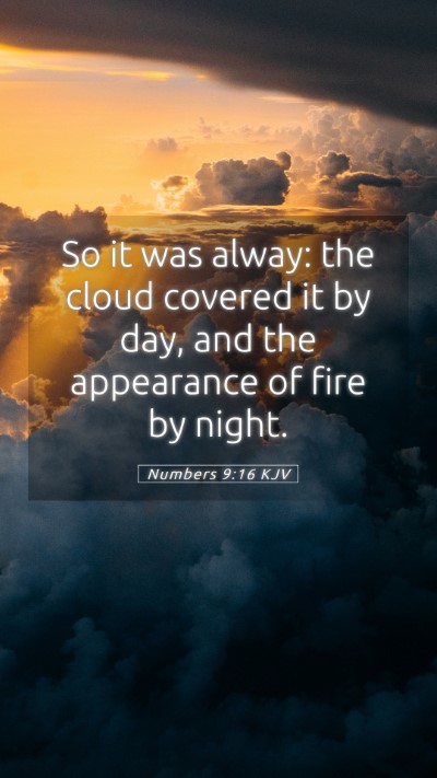 Picture 05 - Numbers 9:16 KJV Mobile Phone Wallpaper - So it was alway: the cloud covered it by day, and - Mobile Bible Verse Wallpaper