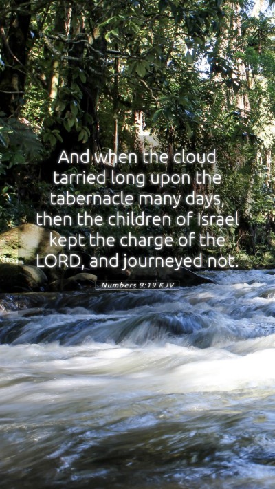 Picture 05 - Numbers 9:19 KJV Mobile Phone Wallpaper - And when the cloud tarried long upon the - Mobile Bible Verse Wallpaper