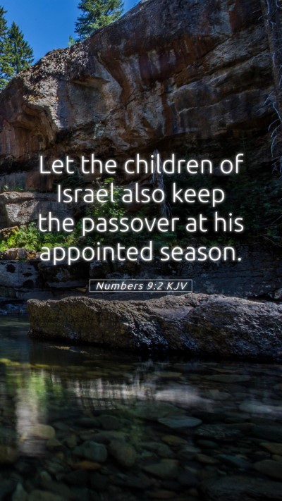 Picture 05 - Numbers 9:2 KJV Mobile Phone Wallpaper - Let the children of Israel also keep the passover - Mobile Bible Verse Wallpaper