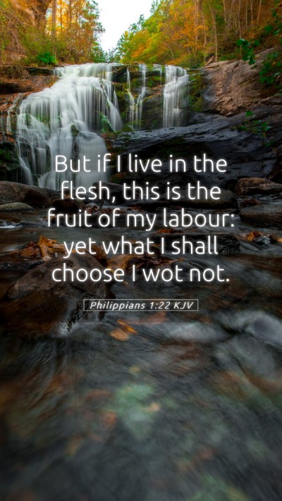 Picture 05 - Philippians 1:22 KJV Mobile Phone Wallpaper - But if I live in the flesh, this is the fruit of - Mobile Bible Verse Wallpaper