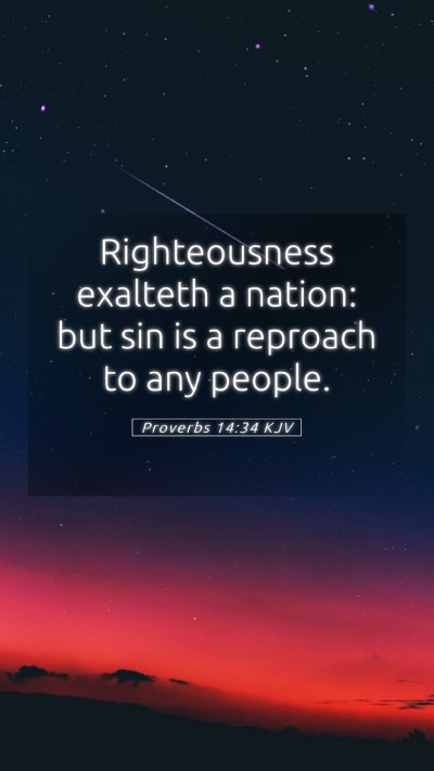 Picture 05 - Proverbs 14:34 KJV Mobile Phone Wallpaper - Righteousness exalteth a nation: but sin is a - Mobile Bible Verse Wallpaper