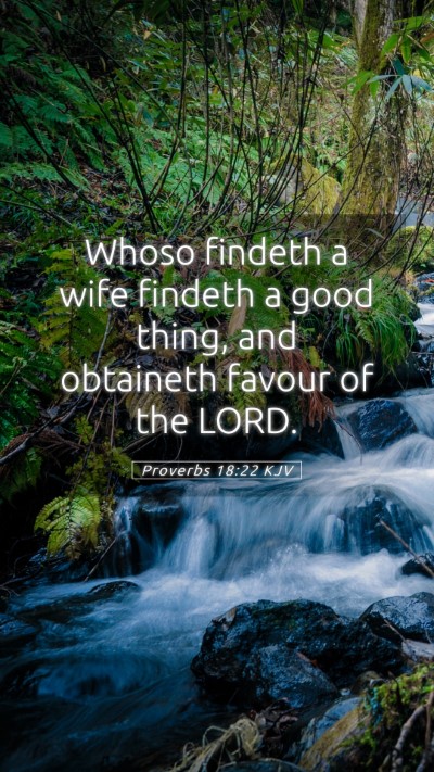 Picture 05 - Proverbs 18:22 KJV Mobile Phone Wallpaper - Whoso findeth a wife findeth a good thing, and - Mobile Bible Verse Wallpaper
