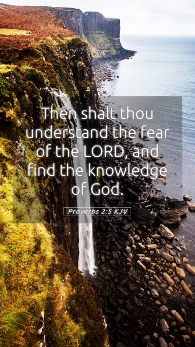 Picture 05 - Proverbs 2:5 KJV Mobile Phone Wallpaper - Then shalt thou understand the fear of the LORD, - Mobile Bible Verse Wallpaper
