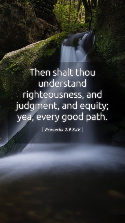 Picture 05 - Proverbs 2:9 KJV Mobile Phone Wallpaper - Then shalt thou understand righteousness, and - Mobile Bible Verse Wallpaper