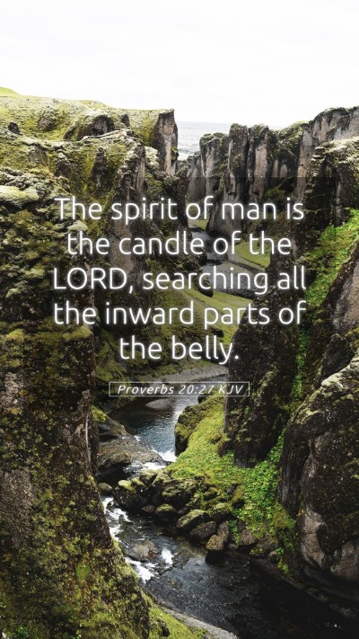 Picture 05 - Proverbs 20:27 KJV Mobile Phone Wallpaper - The spirit of man is the candle of the LORD, - Mobile Bible Verse Wallpaper
