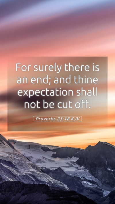 Picture 05 - Proverbs 23:18 KJV Mobile Phone Wallpaper - For surely there is an end; and thine expectation - Mobile Bible Verse Wallpaper