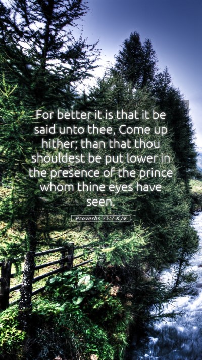 Picture 05 - Proverbs 25:7 KJV Mobile Phone Wallpaper - For better it is that it be said unto thee, Come - Mobile Bible Verse Wallpaper