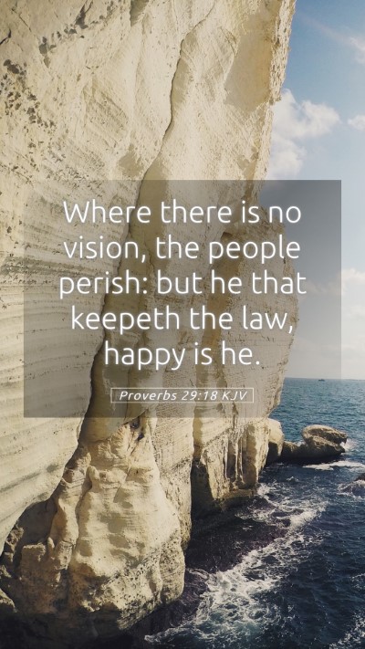 Picture 05 - Proverbs 29:18 KJV Mobile Phone Wallpaper - Where there is no vision, the people perish: but - Mobile Bible Verse Wallpaper