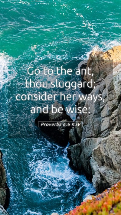 Picture 05 - Proverbs 6:6 KJV Mobile Phone Wallpaper - Go to the ant, thou sluggard; consider her ways, - Mobile Bible Verse Wallpaper
