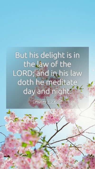 Picture 05 - Psalms 1:2 KJV Mobile Phone Wallpaper - But his delight is in the law of the LORD; and in - Mobile Bible Verse Wallpaper