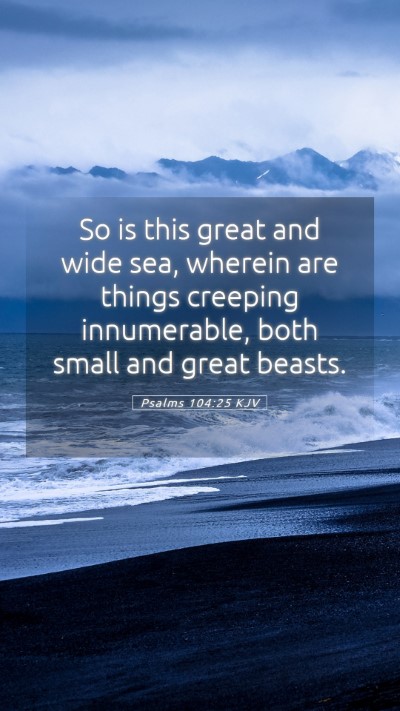 Picture 05 - Psalms 104:25 KJV Mobile Phone Wallpaper - So is this great and wide sea, wherein are things - Mobile Bible Verse Wallpaper