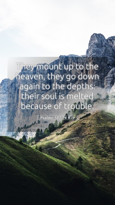 Picture 05 - Psalms 107:26 KJV Mobile Phone Wallpaper - They mount up to the heaven, they go down again - Mobile Bible Verse Wallpaper