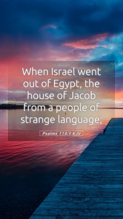Picture 05 - Psalms 114:1 KJV Mobile Phone Wallpaper - When Israel went out of Egypt, the house of Jacob - Mobile Bible Verse Wallpaper