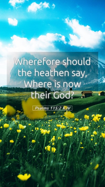 Picture 05 - Psalms 115:2 KJV Mobile Phone Wallpaper - Wherefore should the heathen say, Where is now - Mobile Bible Verse Wallpaper
